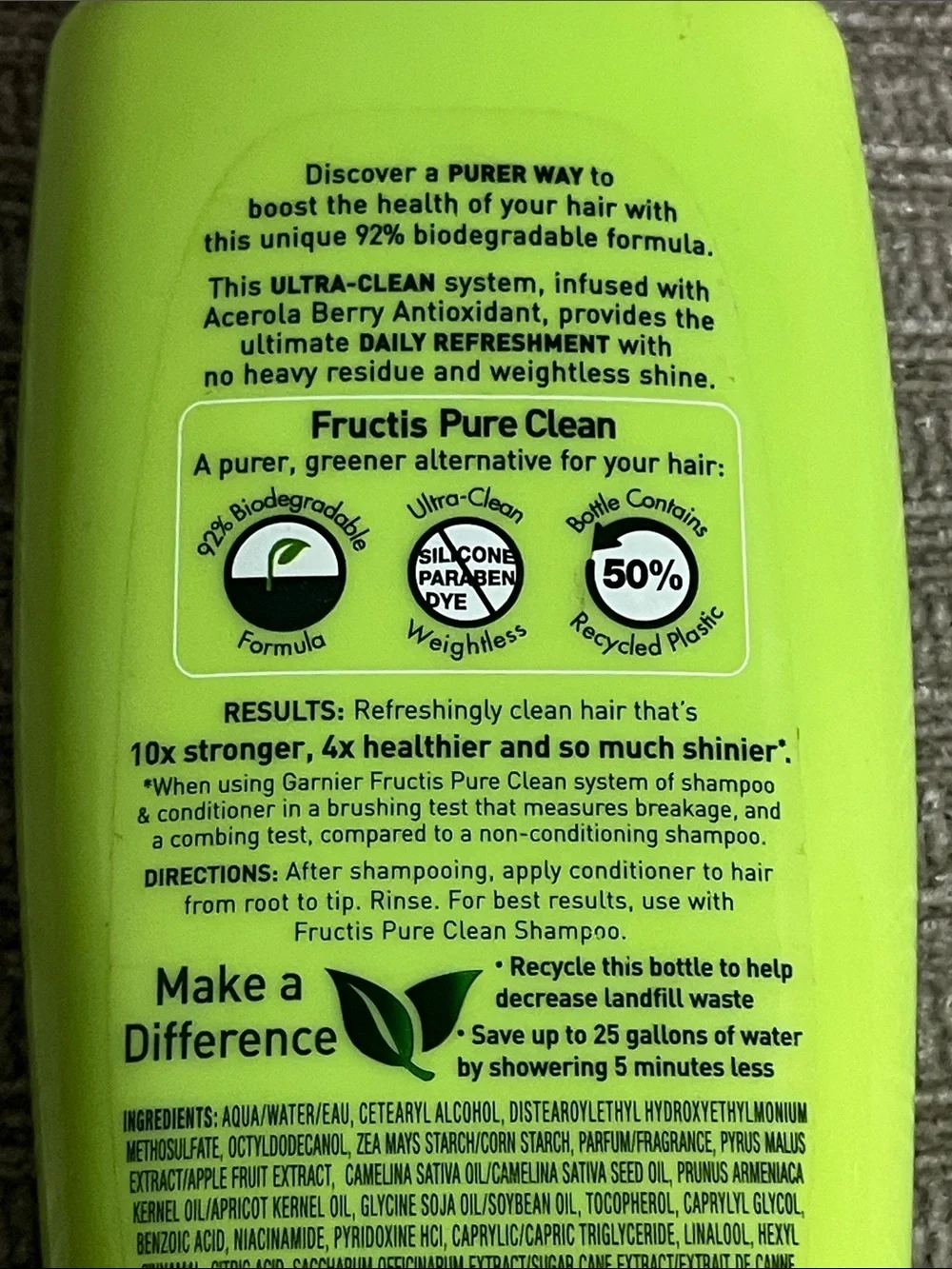 Garnier Fructis Pure Clean Fortifying Conditioner Original Formula 13oz  New